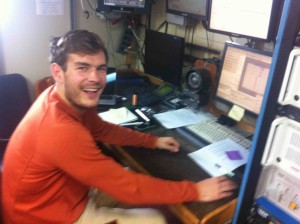 Nick Foukal at work at the CTD watch station.